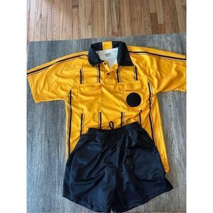 Kwik Goal Yellow Soccer Ref Referee uniform Adult Small too YL bottoms